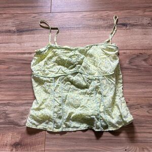 American Eagle Floral Green Women's Tank